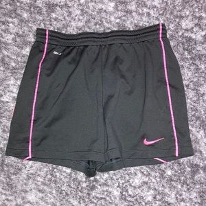 Nike athletic shorts, colors black and pink, woman’s size small